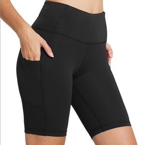 HighWaist Workout RunningYoga Shorts TummyControl